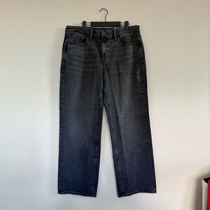 NWT American Eagle Curvy Straight High Rise Dark Gray Jeans